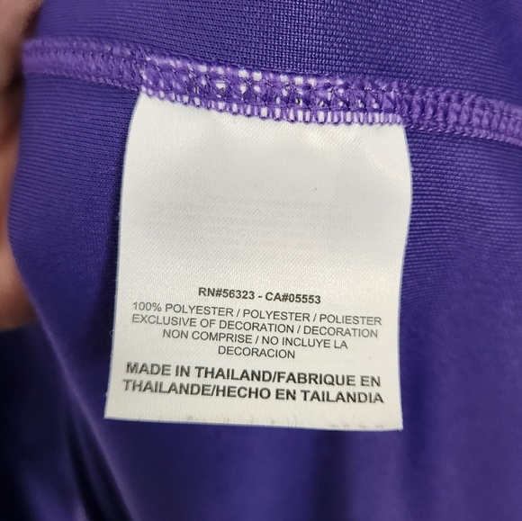 Nike Golf Dri-Fit Purple Wicking Short Sleeve Polo Shirt Lightweight Activewear - Picture 7 of 9